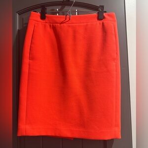 J.Crew Fire Orange Pencil Skirt – Size 0